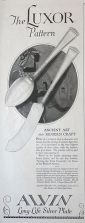 1924 Alvin Silverplate Ad ~ Luxor Pattern