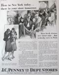 1929 J.C. Penney Stores Ad ~ In NY Today, In Your Store Tomorrow