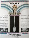 1928 Rogers Bros. Silverware Ad ~ Legacy Pattern ~ Art Deco