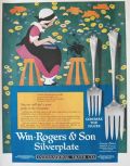 1924 Wm. Rogers Silverplate Ad ~ Lincoln Pattern ~ Little Miss Muffet