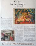 1928 Steinway Piano Ad ~ N.C. Wyeth Art