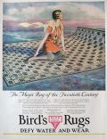1926 Bird's Rugs Ad ~ Magic Rug of the 20th Century
