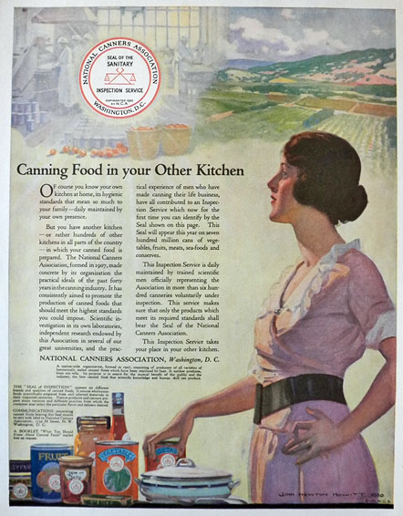 1921 Food Canning Ad ~ John Newton Howitt Art