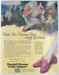 1926 Daniel Green Slippers Ad ~ Comfy Rest Hours