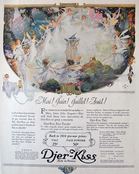 1921 Djer Kiss Ad ~ Circle of Fairies