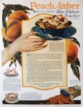 1921 Blue Ribbon Dried Peaches Ad with Recipes