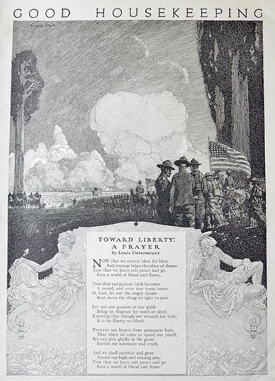 1917 Franklin Booth Print & Poem ~ Toward Liberty: A Prayer