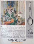 1925 Rogers Bros. Silverware Ad ~ Ancestral Pattern