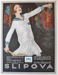 1921 Slipova Girls Middy Blouse Ad ~ Tennis Girl