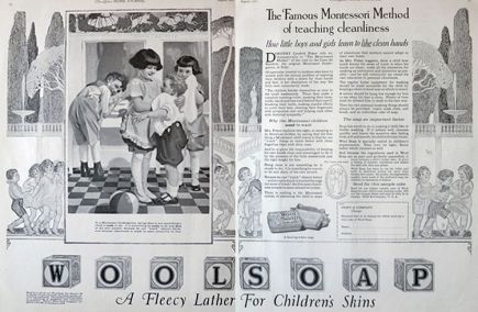 1921 Wool Soap Ad ~ Montessori Method ~ Casa Dei Bambini