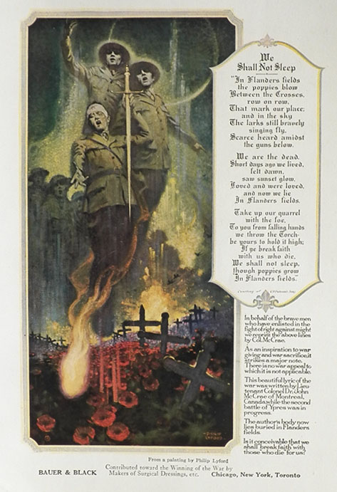 1918 Bauer & Black Ad ~ Philip Lyford Doughboys