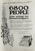 1919 National Cash Register Ad ~ 6,800 People Make Them
