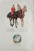 1928 Chesterfield Cigarettes Ad ~ Thoroughbred Horses