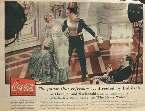 1935 Coca Cola Coke Ad ~ The Merry Widow