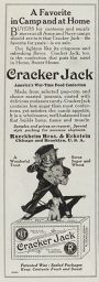 1918 Early Cracker Jacks Candy Ad ~ In Camp & At Home