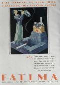 1928 Fatima Cigarettes Ad ~ Sax Player