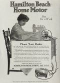 1919 Hamilton Beach Electric Home Motor Ad