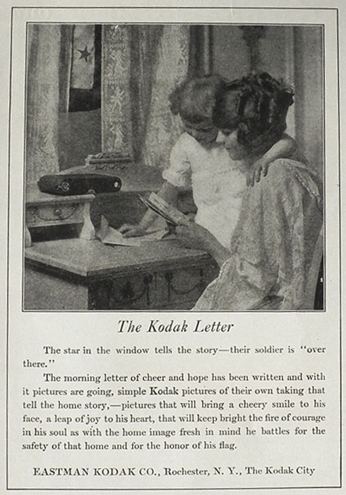 1918 WWI Kodak Ad ~ The Kodak Letter