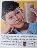 1962 Vintage Ovaltine Ad ~ Baseball Kid