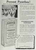 1918 Pyorrhocide Dental Powder Ad ~ Prevent Pyorrhea