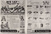 1935 Official Boy Scout Merchandise Ad ~ Tug of War