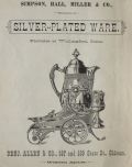 1882 Simpson, Hall, Miller Silverplate Ad ~ Tea Set