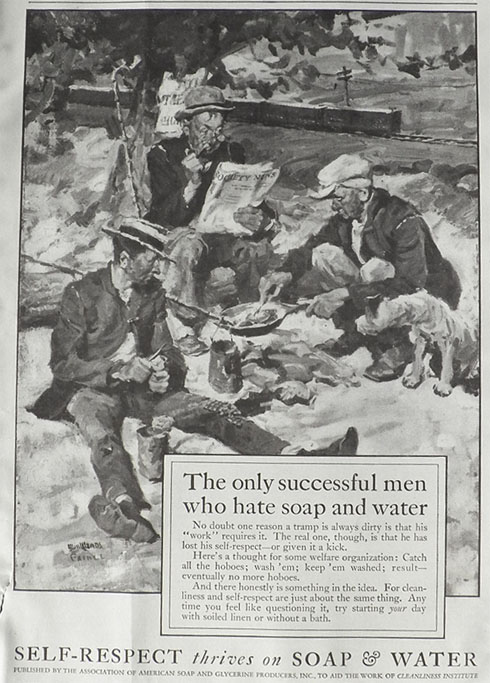 1928 Soap & Water Ad ~ Self Respect Thrives on Soap & Water