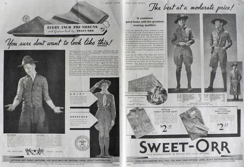 1936 Vintage Sweet-Orr Boy Scout Uniforms Ad