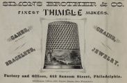 1882 Antique Simons Brothers Thimble Ad