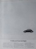 1964 Volkswagen VW Beetle Ad ~ Makes Your House Look Bigger