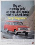 1966 Jeep Wagoneer Ad ~ Twice the Grip