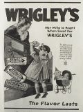 1918 Wrigley's Gum Ad ~ Her Mite Is Right