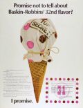 1970 Vintage Baskin Robbins Ice Cream Ad ~ 32nd Flavor?