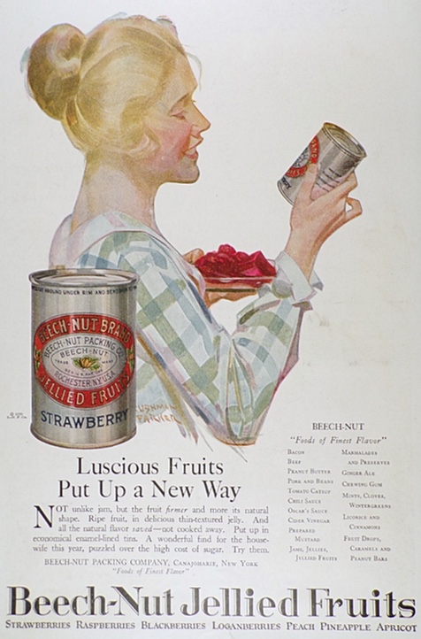 1920 Beechnut Jellied Fruits Ad ~ Cushman Parker Art