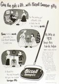 1953 Vintage Bissell Sweeper Ad ~ Give the Gals a Lift