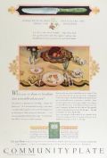1930 Community Plate Silverware Ad ~ Colored Handles