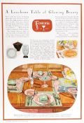 1930 Fostoria Glassware Ad ~ Rose Depression Glass