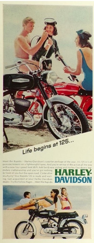 1967 Harley Davidson Ad ~ Rapido