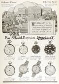 1926 Ingersoll Watch Ad ~ For School Days