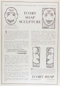 1926 Ivory Soap Ad ~ How to Carve a Monkey Mask Sculpture