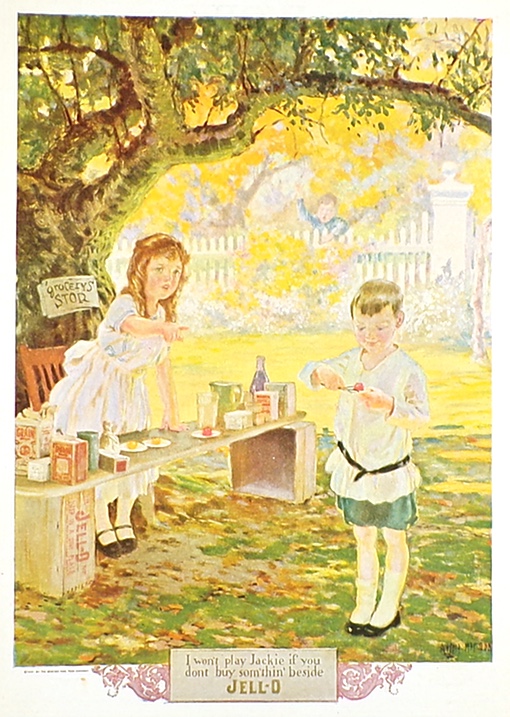 1923 Jello Ad ~ Little Jackie Buys Only Jello