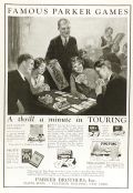 1926 Parker Brothers Ad ~ Touring Card Game