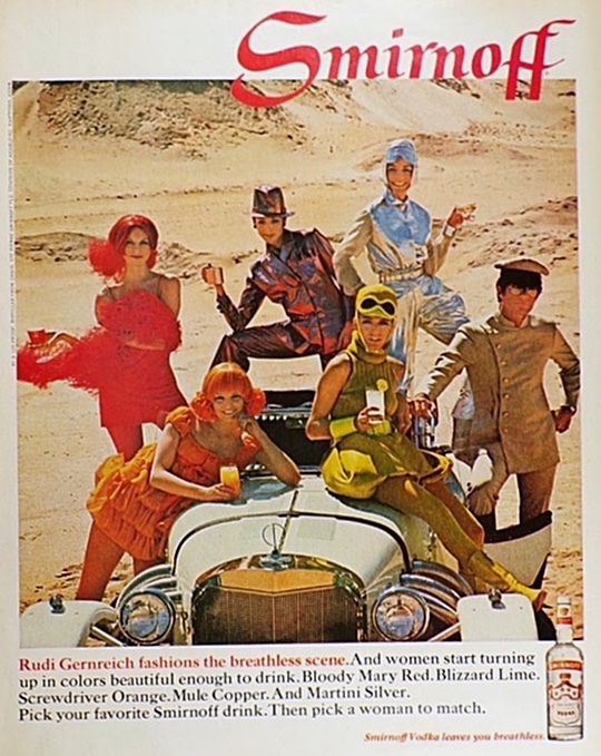 1968 Smirnoff Vodka Ad ~ Rudi Gernreich Fashions
