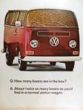 1968 VW Volkswagen Bus Ad ~ How Many Beans?