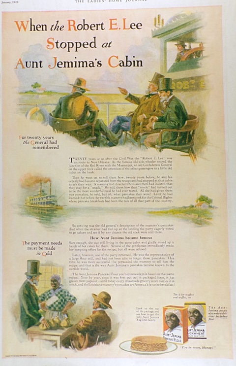 1920 Aunt Jemima Ad ~ The General Had Remembered