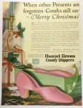 1927 Daniel Green Comfy Slippers Ad ~ Merry Christmas