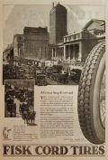 1919 Fisk Tires Ad ~ Fifth Avenue NYC Photo