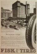 1918 Fisk Tires Ad ~ Grand Central Terminal Photo