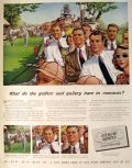 1939 Arrow Shirts Ad ~ Golfers & Gallery