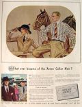 1939 Arrow Shirts Ad ~ Horses & Rider